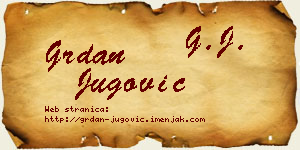 Grdan Jugović vizit kartica
